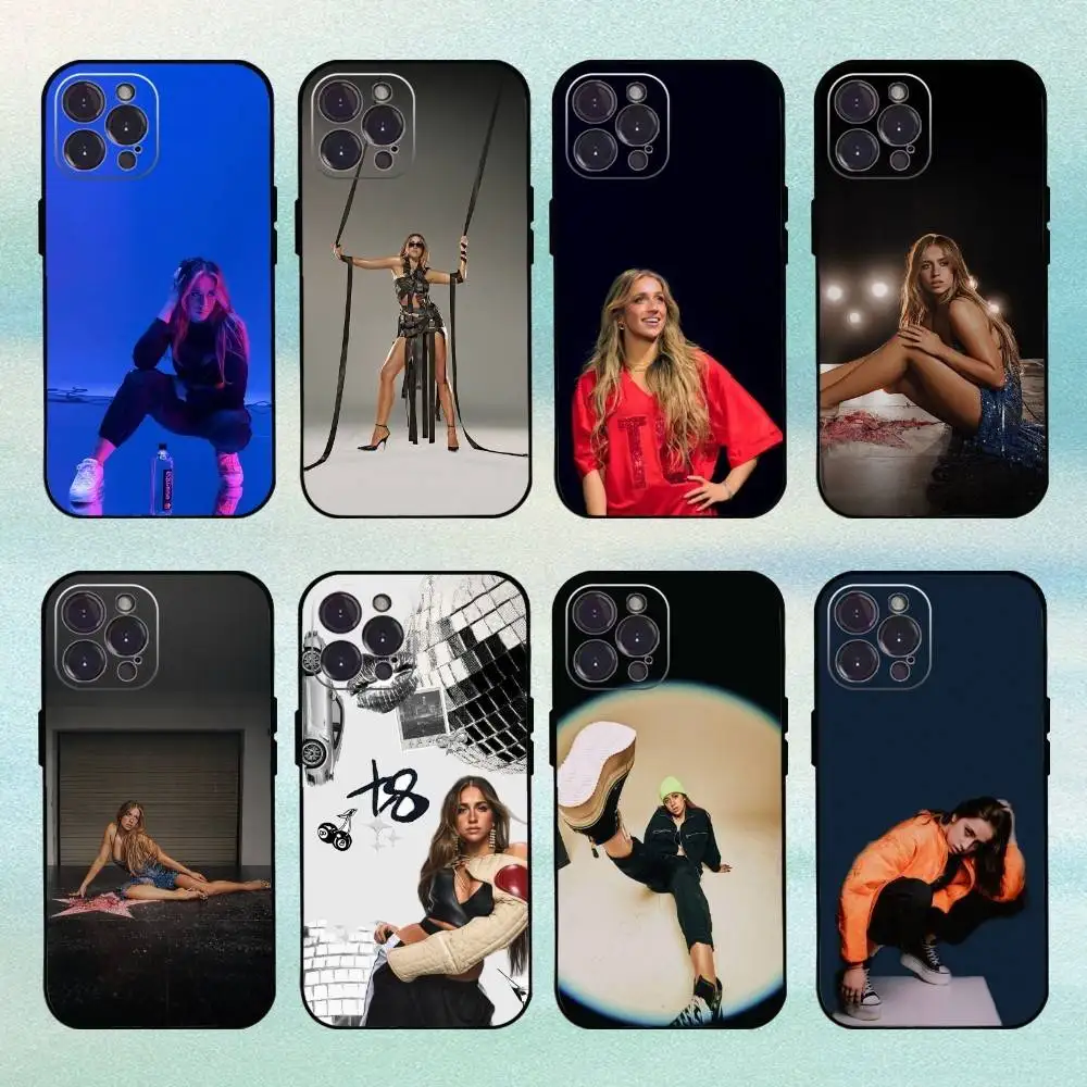 

Singer T-Tate McRae Phone Case For iPhone 16,15,14,13,12Plus,Pro Max,XS,5G Soft Silicone Black Cover