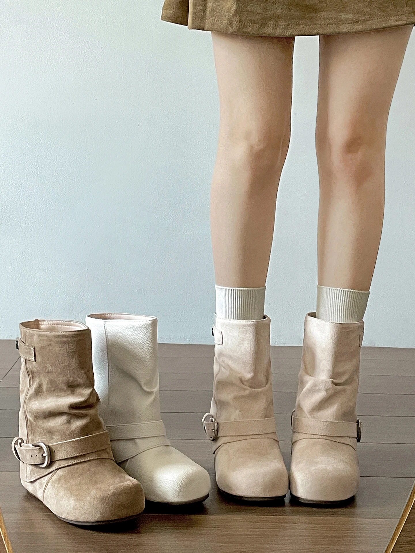 retro-versatile-thick-bottom-boots-women's-summer-2026-new-small-size-heightening-slim-pants-short-boots-korean-style-fashion