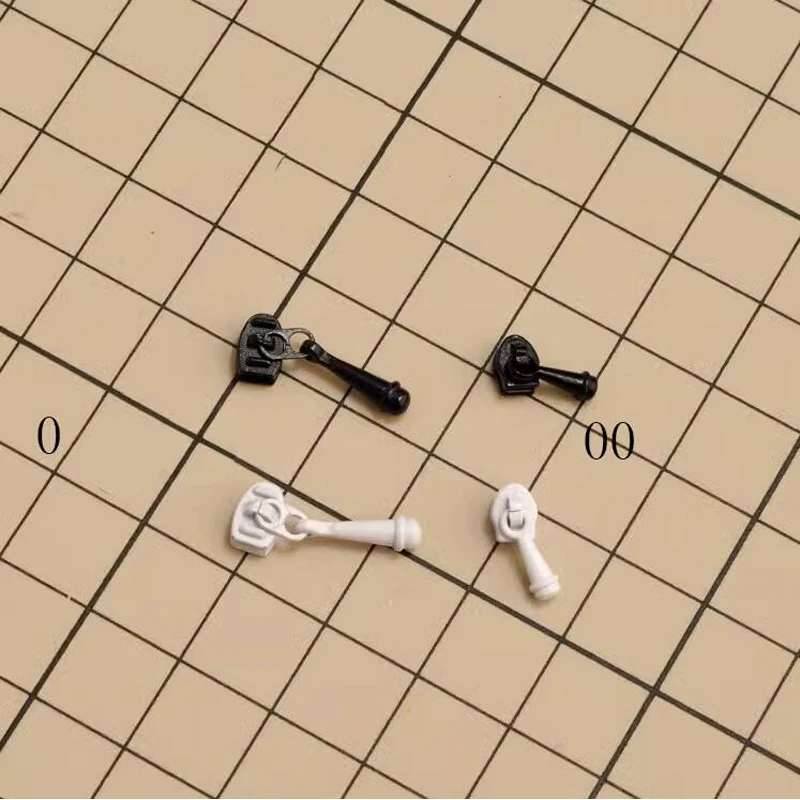 10pcs 00# Nylon Zipper Heads Mini Zips Sliders for DIY Zipper Accessories Doll Clothing Sew DIY White Black 00# Zipper Heads