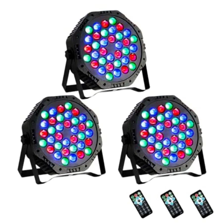

Светодиодный прожектор 36LED Par Light с 9 режимами RGB, дистанционным управлением, звуковой активацией, стробоскопом и подсветкой для сцены, помещений, рождественских вечеринок и дискотек