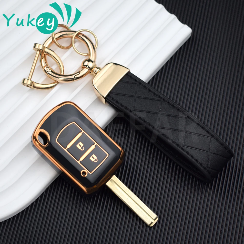 TPU 2 Buttons Shell Fob Car Key Cover Case for Mitsubishi ASX Outlander Lancer EX Galant Pajero 2016 2017 Auto Accessories