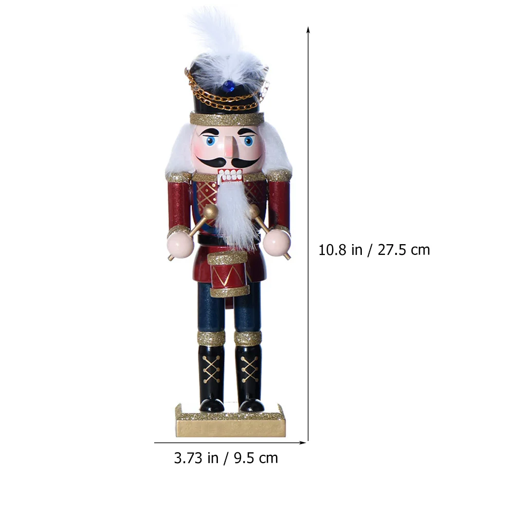 

Nutcracker Decoration Hotel Figurines Table Decorations Wooden Red Statue The Indoor