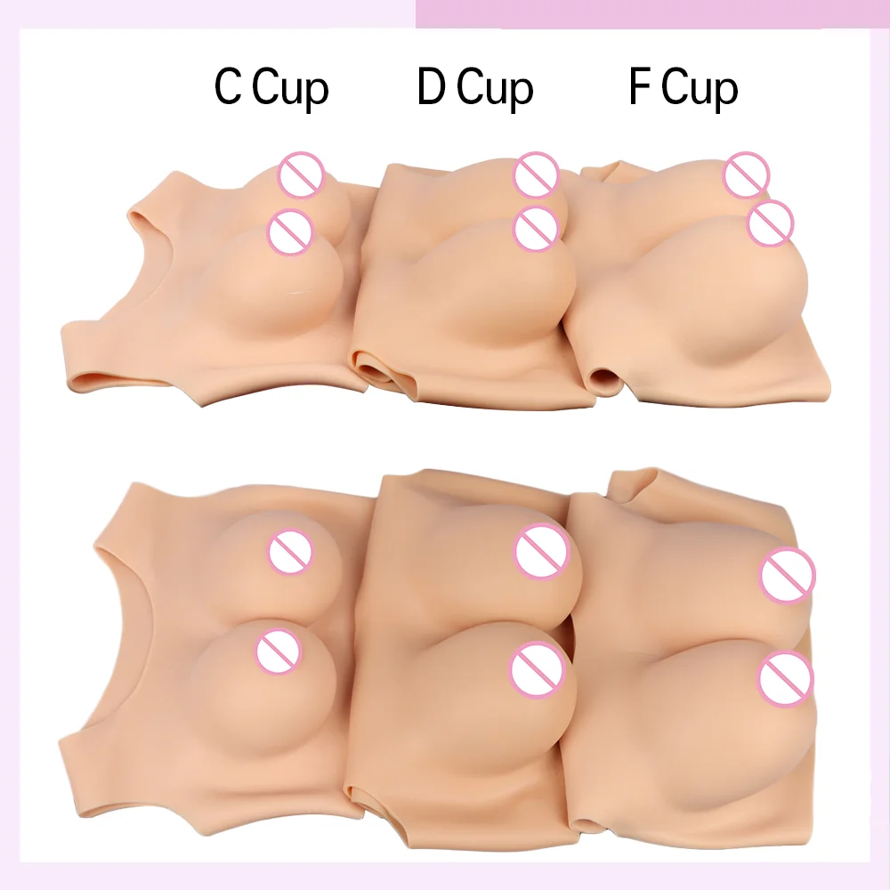 Tgirl Silicone Breasts Cosplay Chest Suit Breast Forms Fake Boobs for Transgender Dragqueen Crossdresser CDF Cup Big Tits