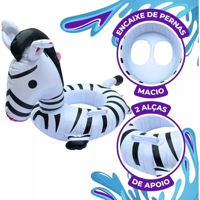 Zebra inflável piscina brinquedos água equipamentos cadeira flutuante verão anel de natação para o bebê inflável assento flutuante festa da família