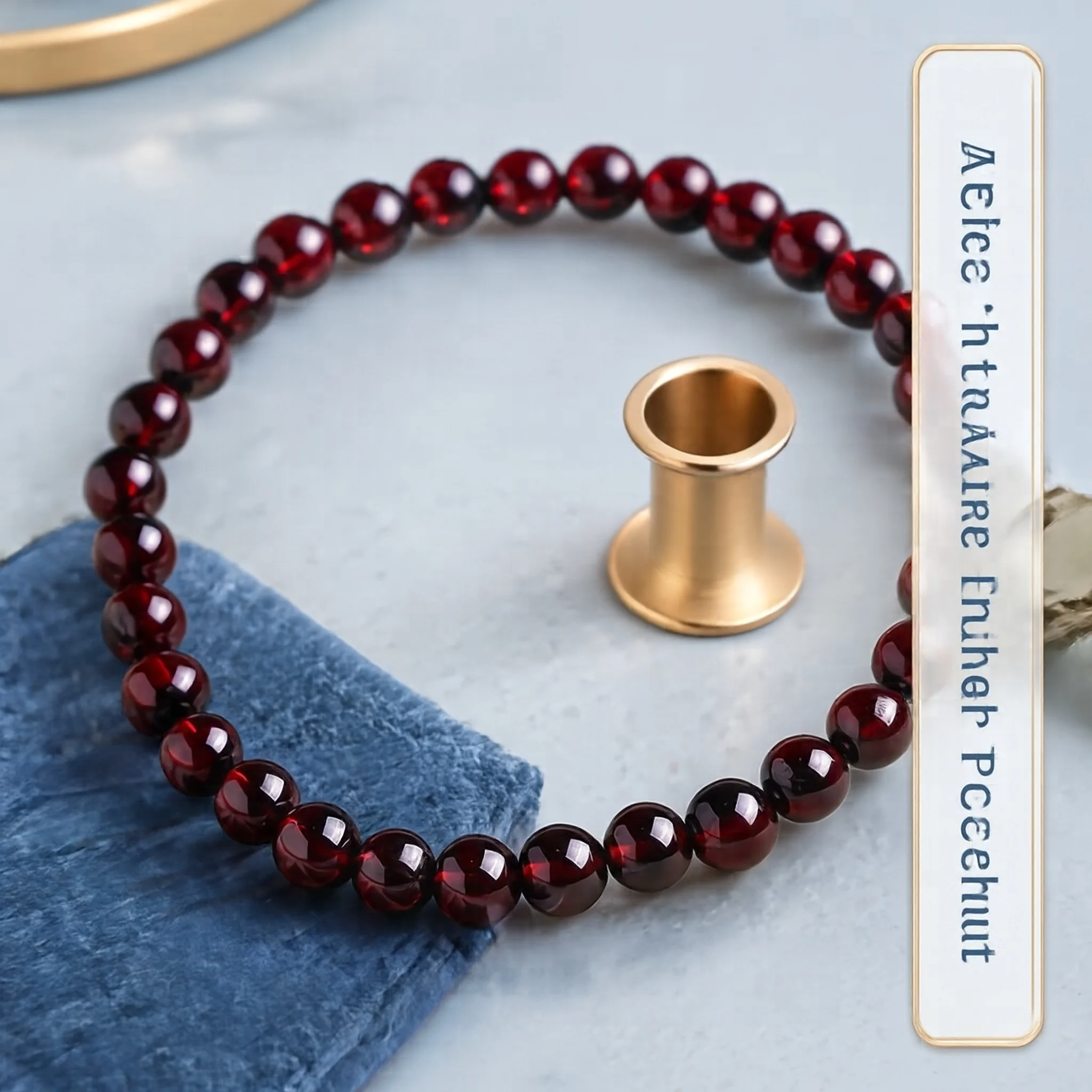 5A Natural Garnet Bracelet 4-10mm Deep Red Round Bead Stretch Bangle for Women Healing Crystal Jewelry Gift