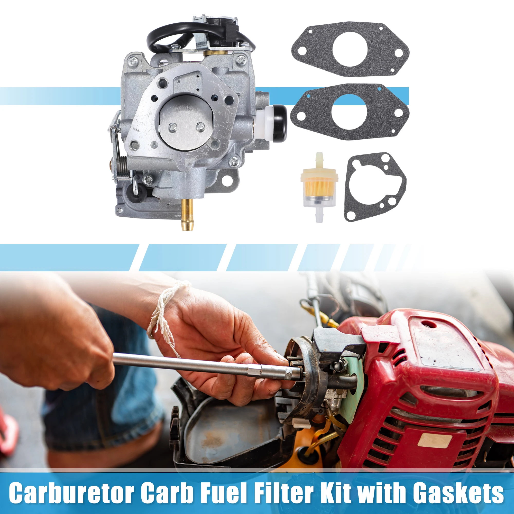 Motoforti Carburetor Carb Fuel Filter Kit with Gaskets for Kohler Carb CH25 CH730 740 25HP 27HP 24-853-34-S 24-853-162-S Carb