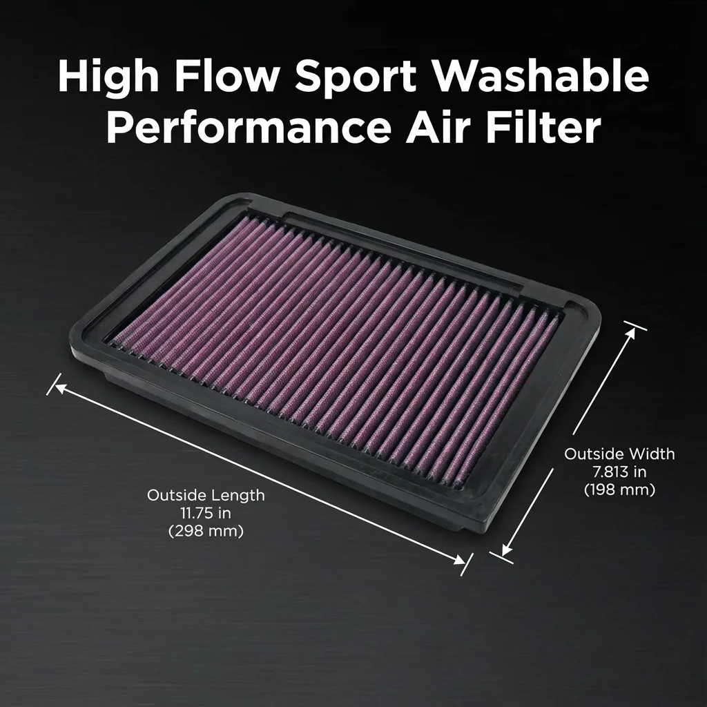 for Toyota Camry Venza Lexus ES250 ES350h 2006-2017 2.0 2.4 2.5 2.7 3.5 High Flow Off-Road Sport Washable Performance Air Filter