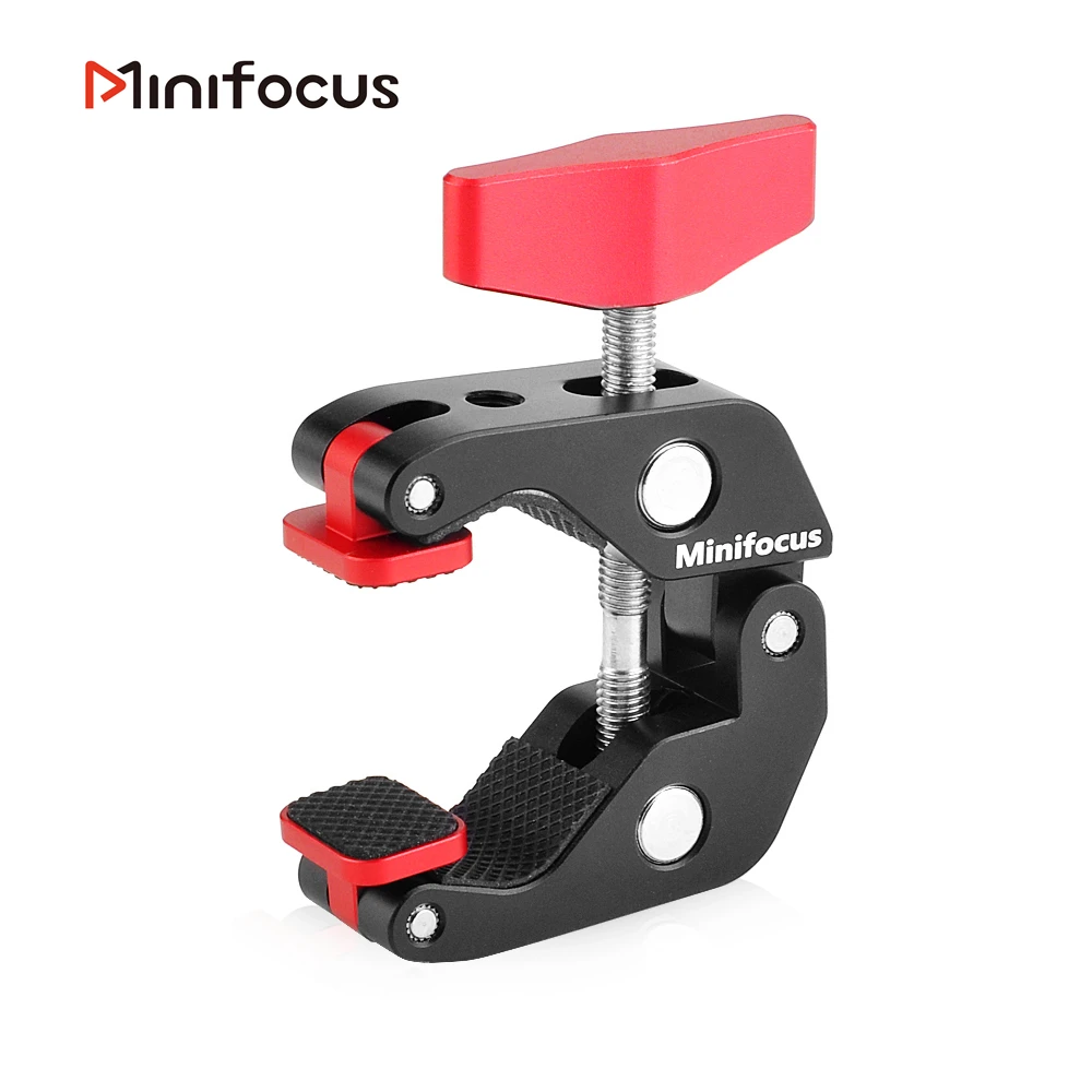 Super Clamp Photography Camera Crab Clamp for 15mm Rods Lights Umbrellas Shelves Cross Bars Plate Glass Photo Studio Accessories