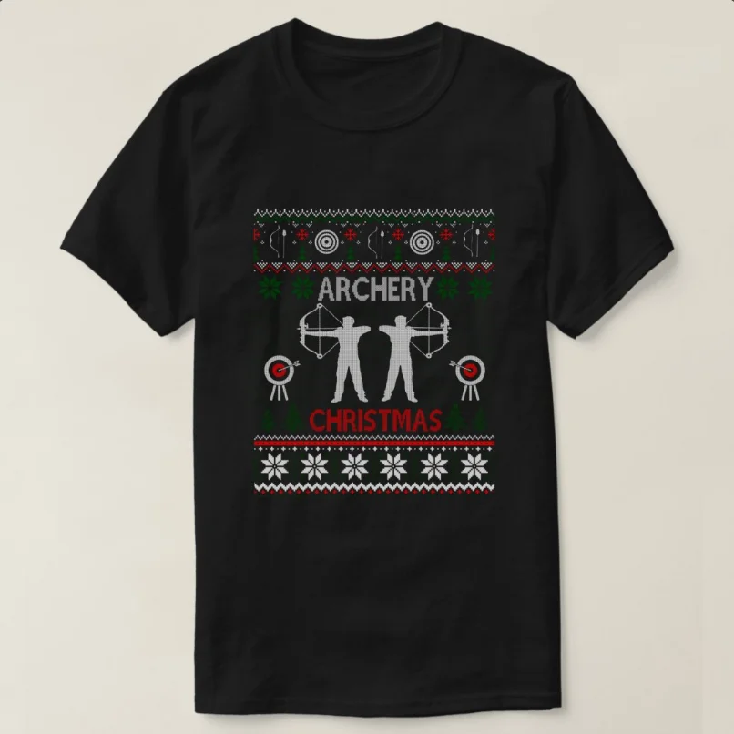 

Funny Archery Ugly Christmas Sweater Xmas Gift T-Shirt 100% Cotton O-Neck Short Sleeve Summer Casual Mens T-shirt Streetwear