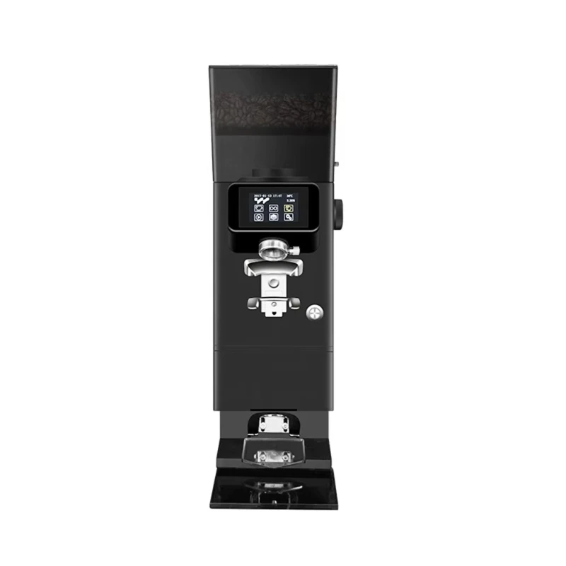 90mm flat burr coffee grinder with tamper proof digital touch screen control and adjustable grinding size