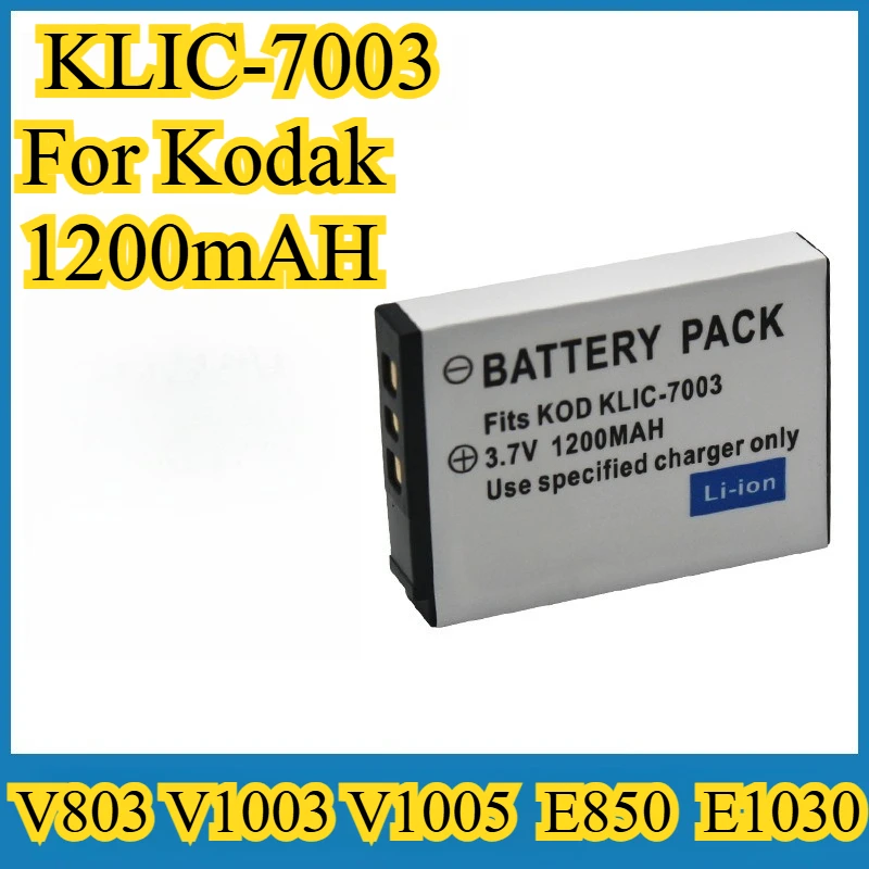 

KLIC-7003 Замена аккумулятора 1200 мАч для цифровой камеры Kodak EasyShare M1063 M1033 Z710 Z612 Z1275 Z1085 IS