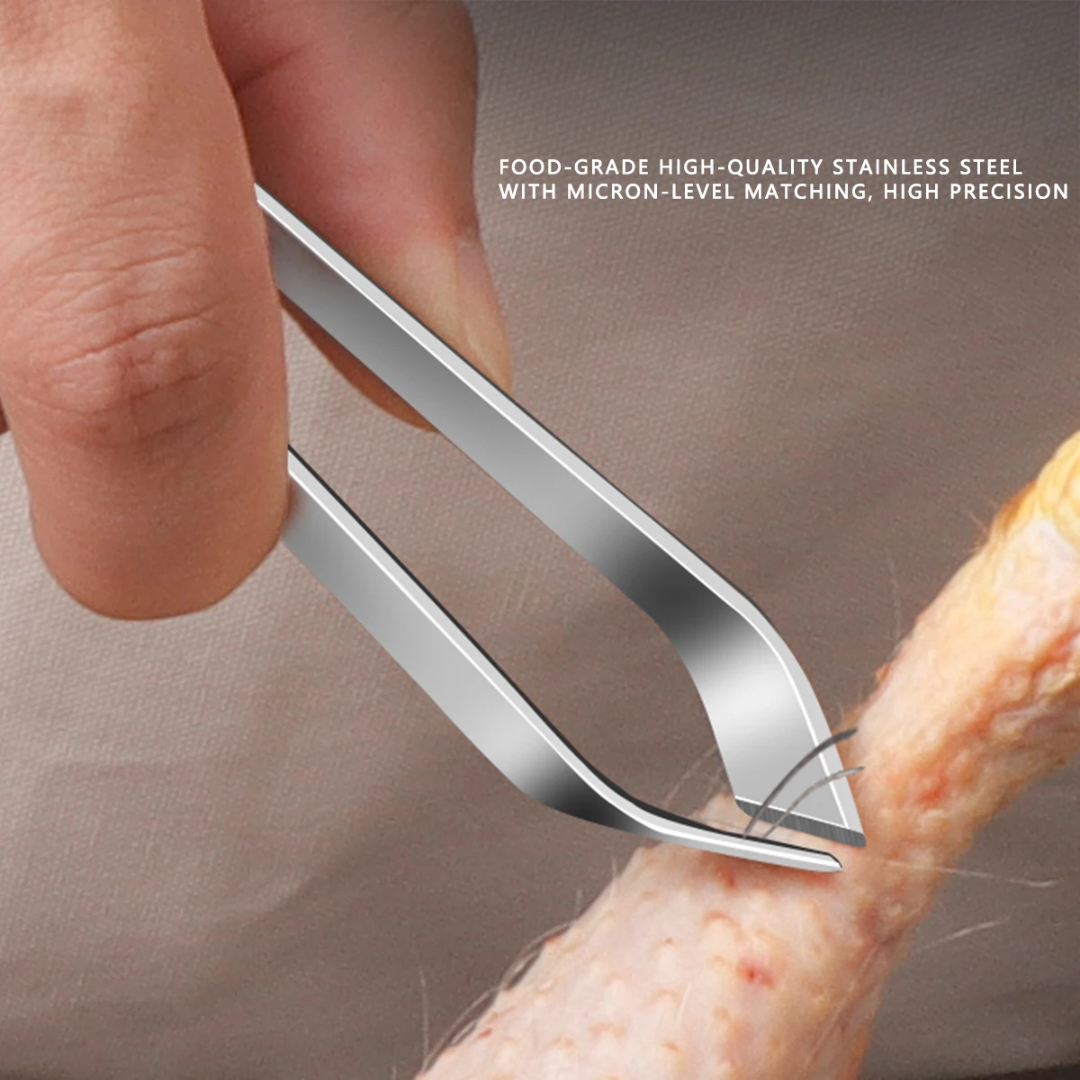 Stainless Steel Multi-Purpose Clip Tweezers - Fish Bone Remover, Pig Hair & Facial Hair Removal Tool for Kitchen,Beauty,Barber