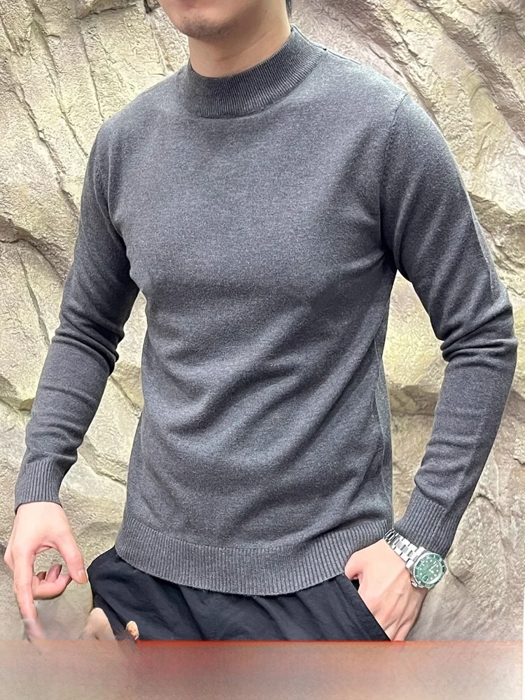 

Knitted Sweater! Casual Versatile Soft Comfortable! f High Ne Men's Faionable Autumn Winter Long Sve Top