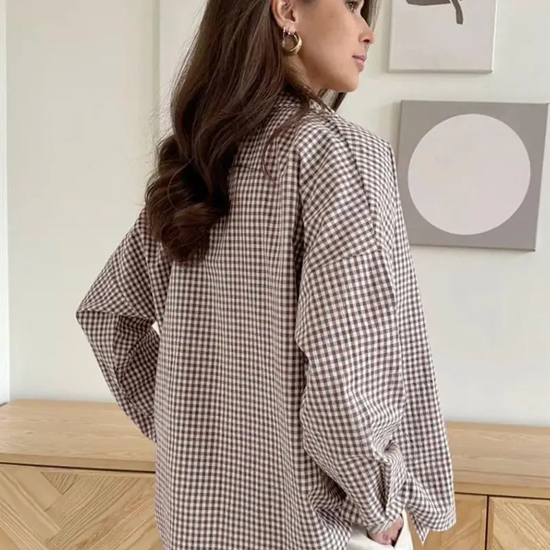 

EuroAmerican Pristine Loose Faion Women's irts 202 Cotton Long Sve Comfortable Breathable Commute Sle Clothing