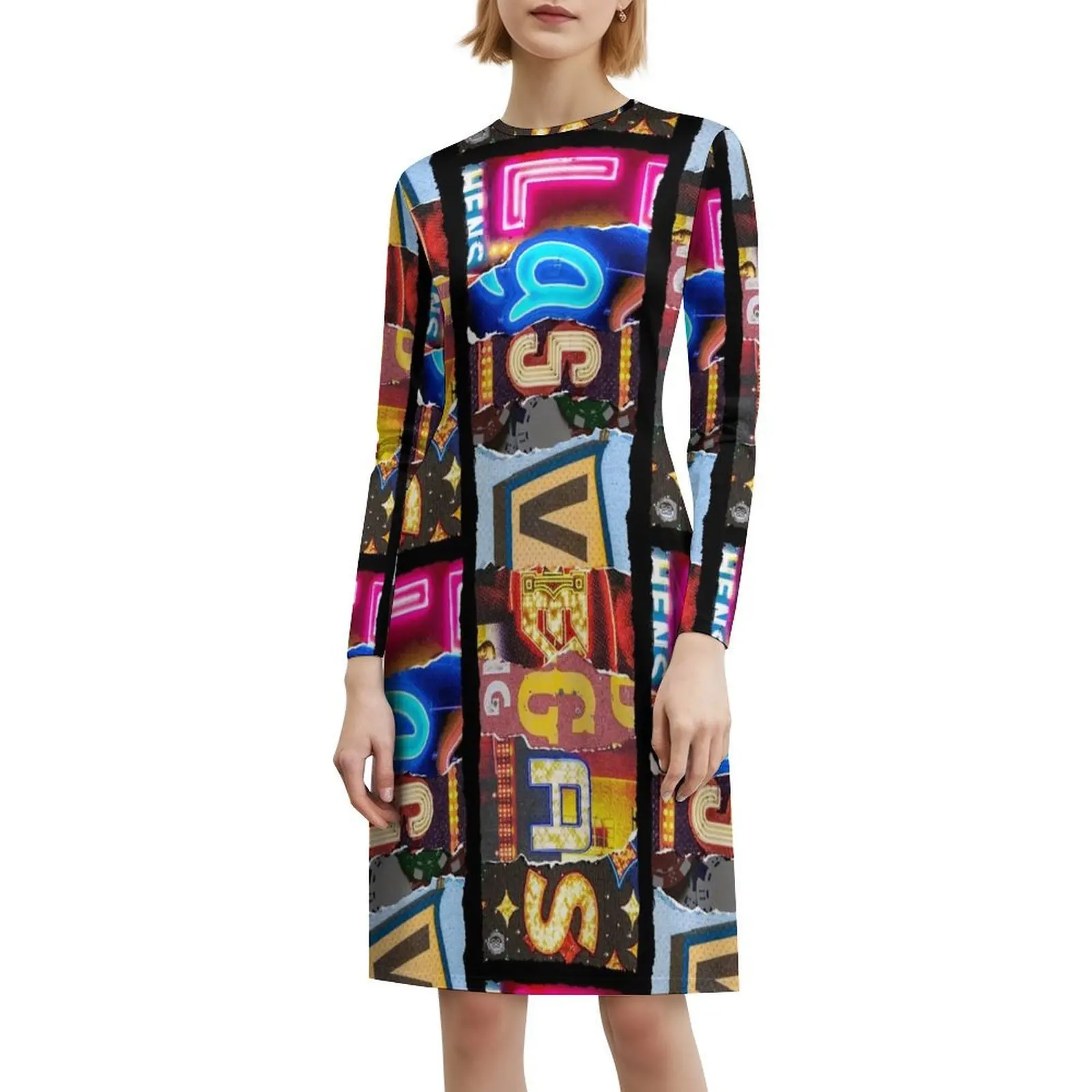 Las Vegas Signs Vintage Bohemian Dress Puff Sleeve Or Sleeveless Options For Women Dress Fergusons La Concha Golden Gate Vegas