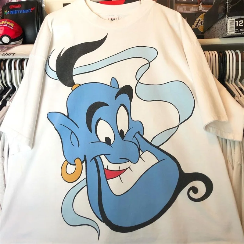 

Aladdin and The Magic Lamp Aladdin and The Magic Lamp Short Sleeve Cotton T-shirt for Men and Women Oldschool Half Sleeve