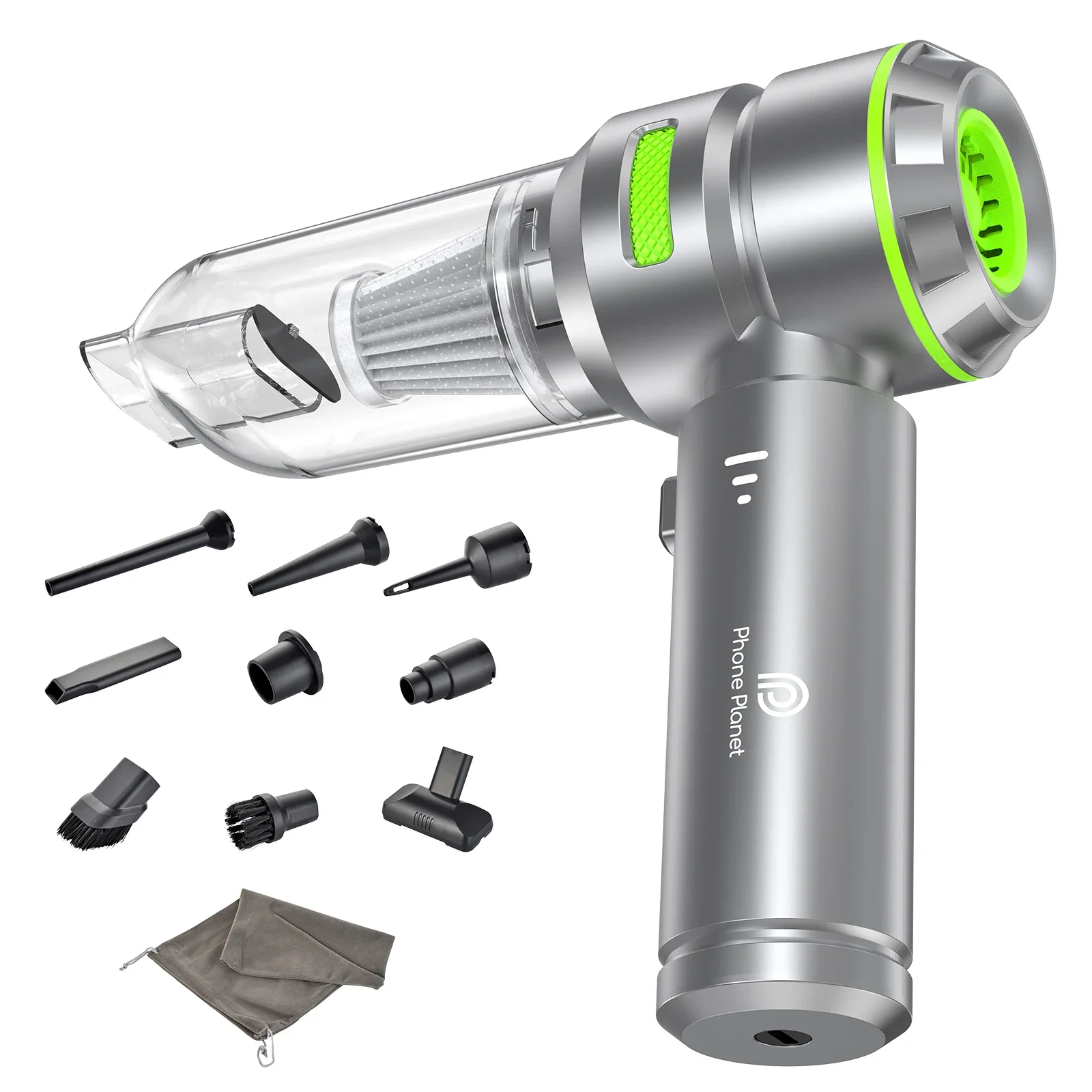 【Brand】4-In-1 Wireless Vacuum Cleaner Portable Cleaning Appliance Mini Wet and Dry Vacuum Cleaner For Car/Home Metal Body Design