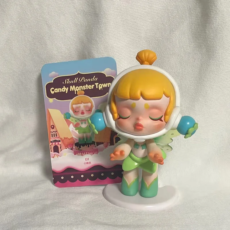 POP MART Skullpanda Candy Monster Town Mystery Box Genuine Blind Box Guess Toys Bag Ornament Home