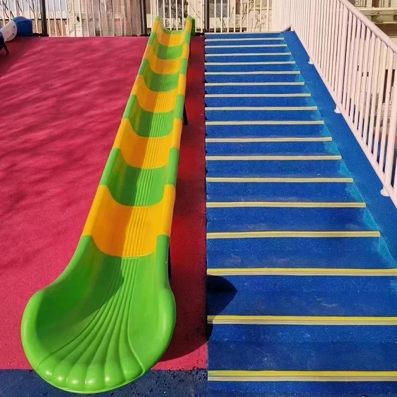 2026 High Quality Kids Colorful Straight Plastic Slide for Outdoor Parks