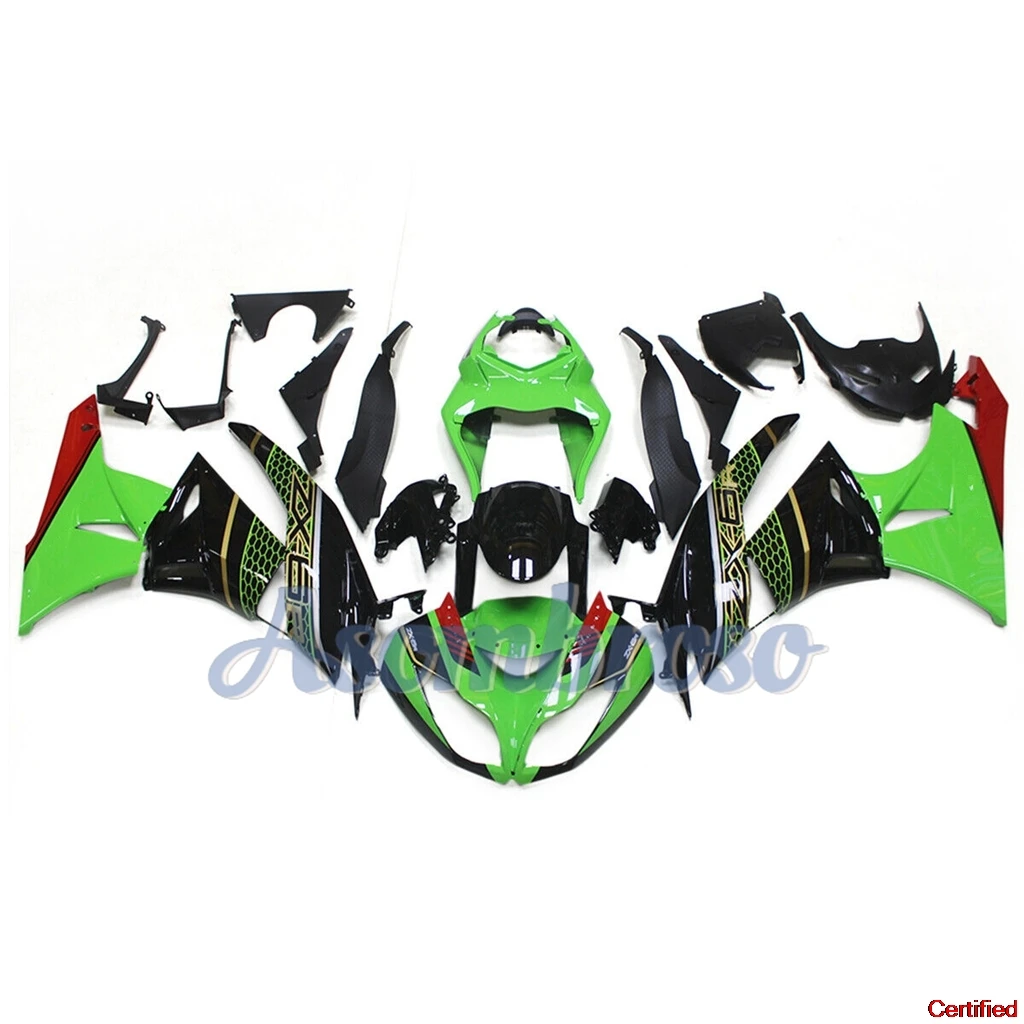 ABS-Kunststoff-Karosserie-Verkleidungsset für Kawasaki Ninja 636 ZX6R ZX-6R 2009 2010 2011 2012 ZX 6R 09–12 Motorradverkleidungen