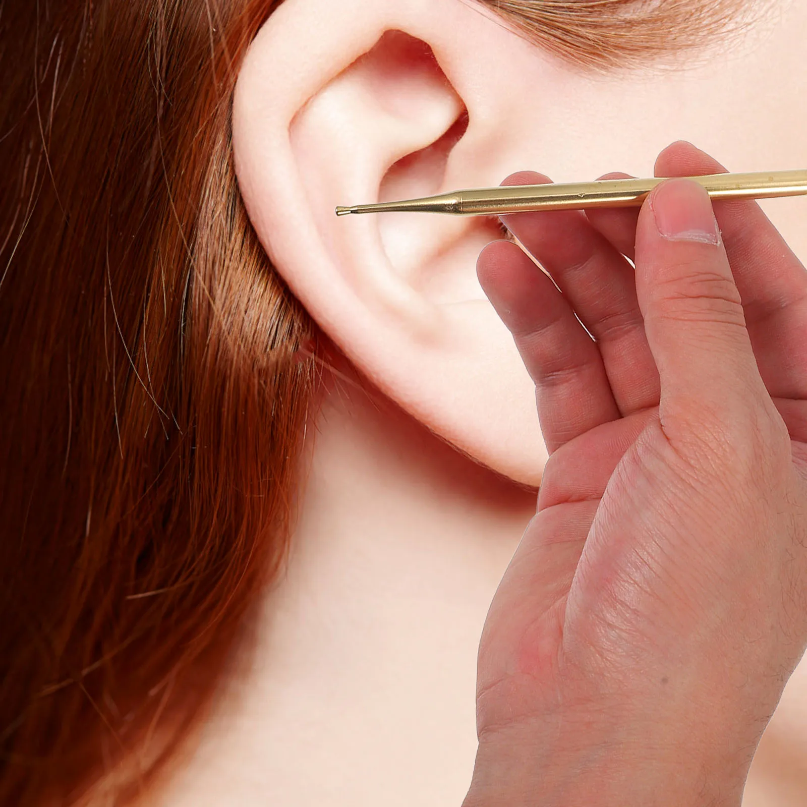 

Double Head Ear Acupressure Pen Copper Massage Tool For Body Point Relief Portable Facial Acupressure Probe Pen