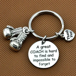 Boxing Coach Gift Thank You KeyChain KeyRing Runner Women Man Accessories Jewelry Glove Pendant