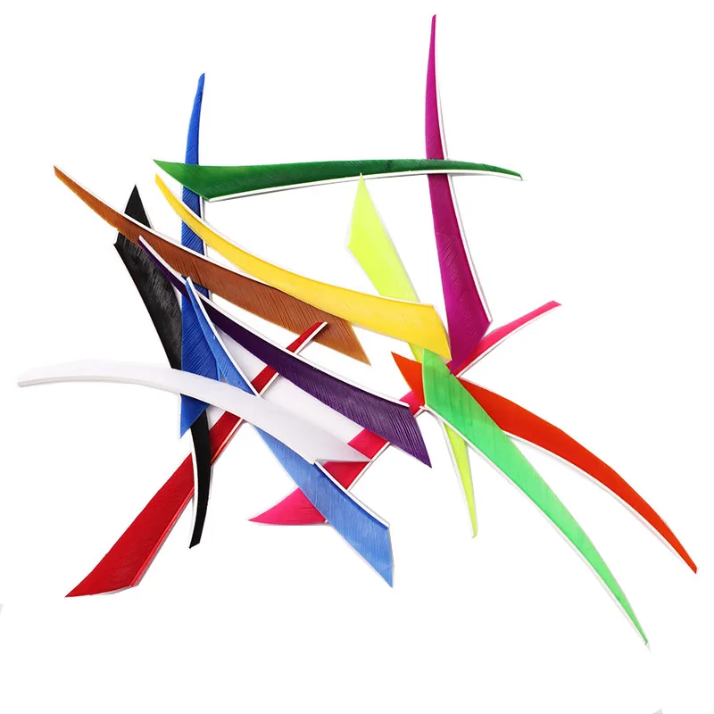 

50 шт., 5 дюймов, натуральные лопасти для стрельбы из лука, лопасти для стрельбы из лука, левое крыло, аксессуары для охоты и стрельбы