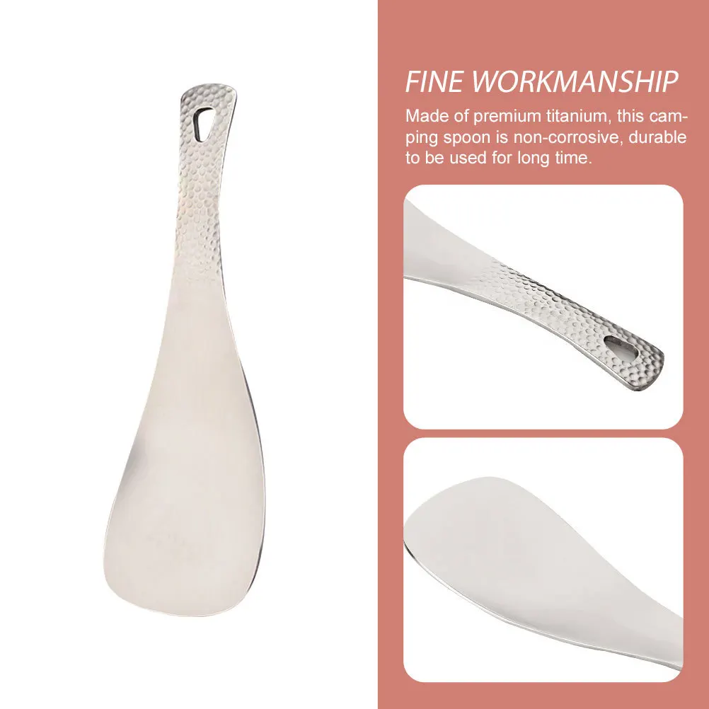 

Pure Titanium Spoon Ultralight Rustproof Camping Utensil Multi-Function Outdoor Tableware for Backpacking Picnic Travel