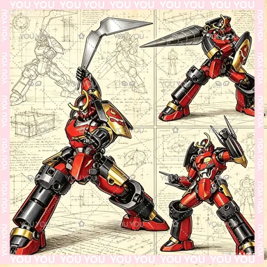 

New in Stock Original Sentinel RIOBOT Tengen Toppa Gurren Lagann Figure Anime Action Figure Collection Model 21CM