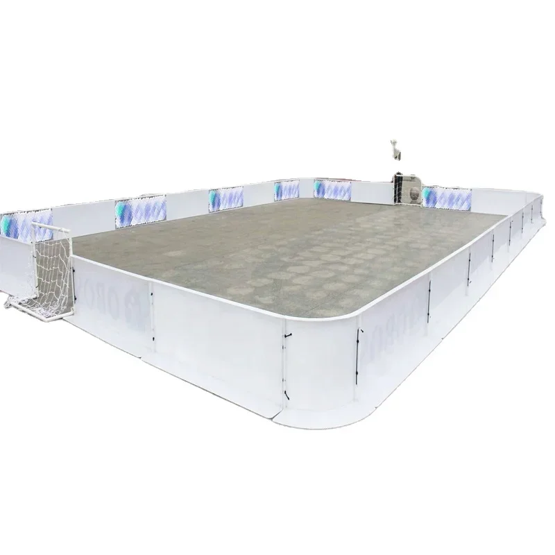 Vloerbalring; Floorball Rink met afmeting van 40 m x 20 m ijsring vloerbalbord