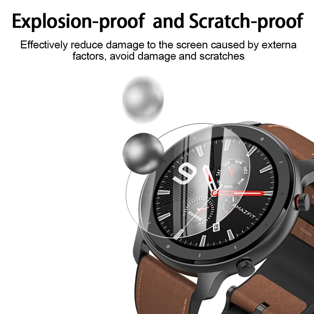 Tempered Glass For Amazfit GTR 47MM 42MM Full Cover Screen Protector For Huami Amazfit GTR Anti-scratch Film Watch Accessories image 3