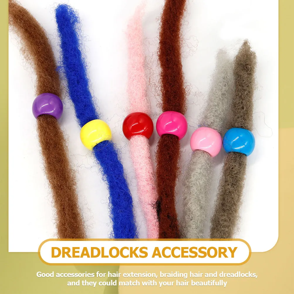 1Set Hair Extension Tools Combination Colored Clear Hair Beads Braid Jewelry Dreadlocks Accessories Suitable for Party Wedding view 3