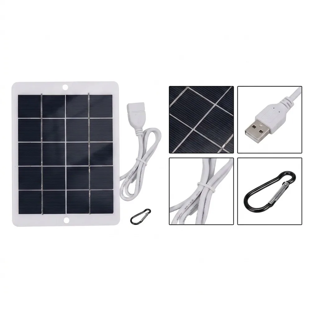 Thin 6mm For 3W Solar Charger USB Compatible for For mobile Phones Power Banks Monocrystalline 16x12cm Indoor Outdoor Use
