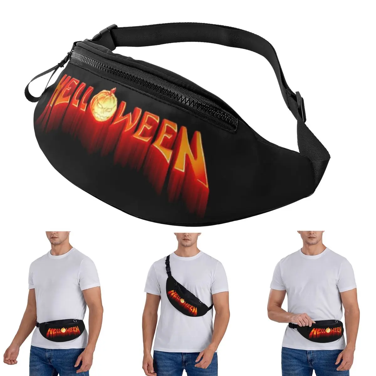 

Crossbody Waist Bag Helloween Rock Band (5) Men Women Fanny Pack Traveling Running Money Phone Pouch