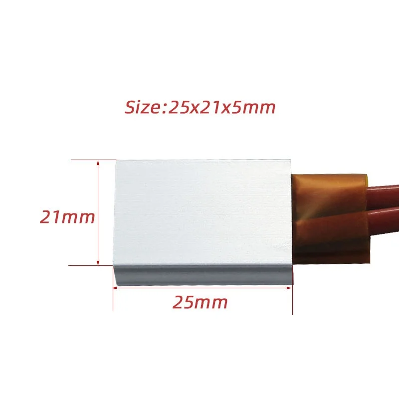 25x21x5mm PTC Heater 220V Electric Constant Temperature Ceramic Heater Aluminum Heating Element