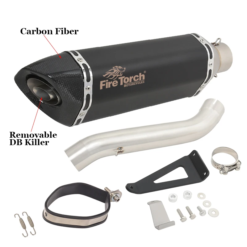 Motorcycle Exhaust Escape 60.5mm Midle Link Pipe Muffler DB Killer For Aprilia TUONO 1100 V4 Factory RR Misano 2017 - 2020 Years