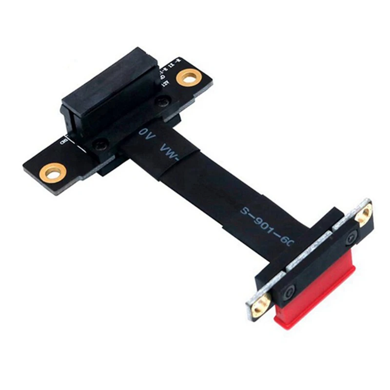 PCIE X1 Riser Cable Dual 90 Degree Right Angle Pcie 3.0 X1 To X1 Extension Cable 8Gbps PCI 1X Riser Card Ribbon Extender