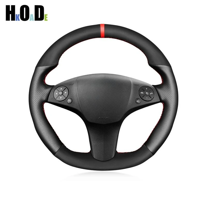 Hand Sewing Black Suede Car Steering Wheel Cover For Mercedes Benz SLR-Class SL-CLass AMG 63 65 SLK-Class AMG 55 2009-2012