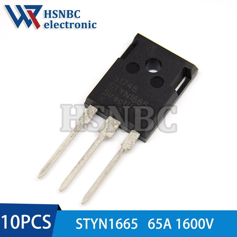

10Pcs/Lot STYN1665 OR STYN1655 TO-247 65A 1600V Unidirectional Thyristor 100% New Original