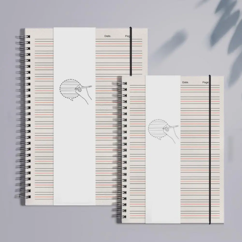 A5/B5 English Notebook Twin wire Binding 80 Sheets Eye Beige Paper English Writing Exercise Book Office School Supply