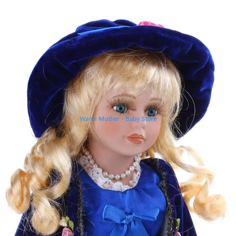 

Collectible Doll Porcelain Doll Ceramic Female Doll Reborns Housewarming Gift 57QE