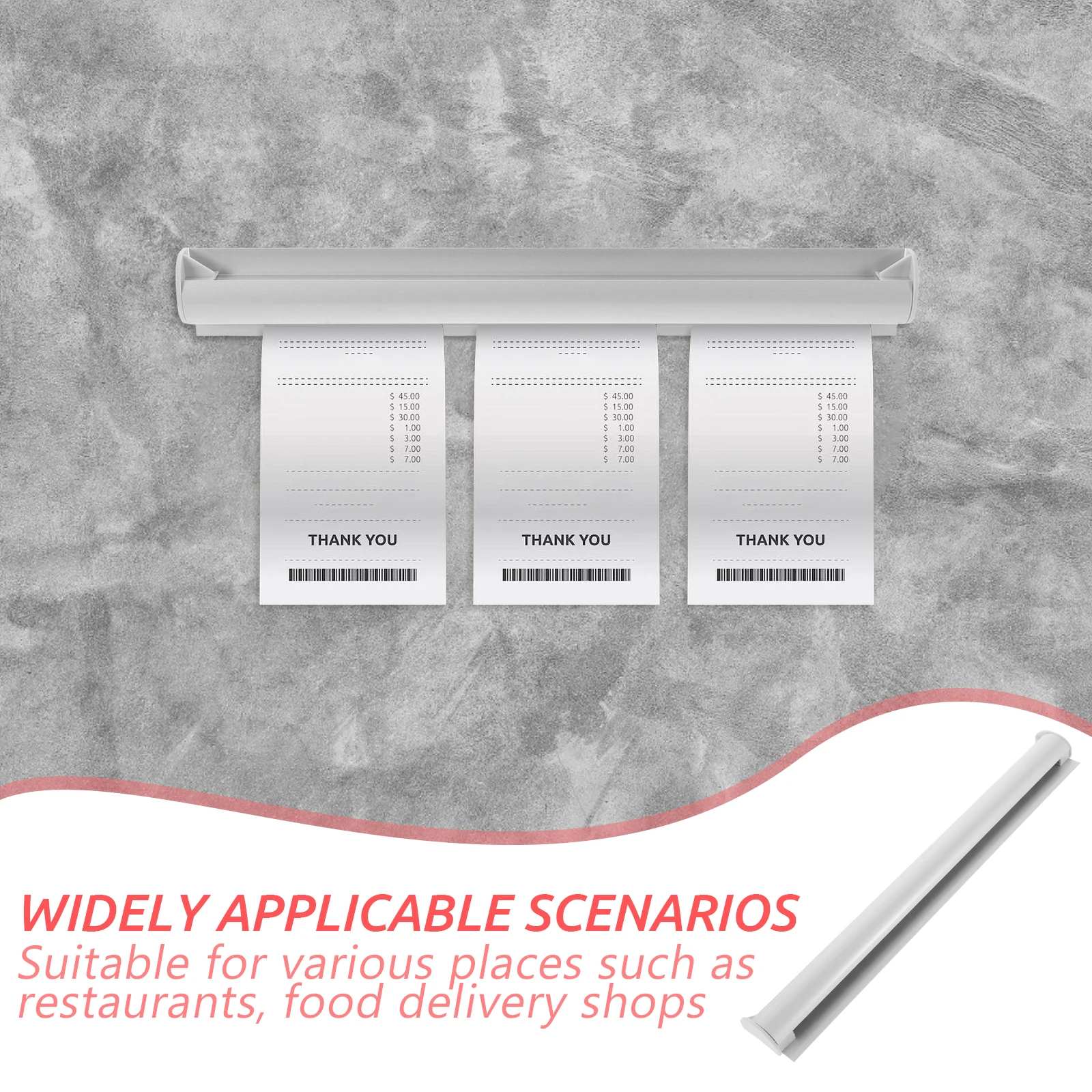 

Kitchen Clip Board Metal Ticket Holder No Drill Installation Order Organizer For Restaurant, Takeout, Fast Food,