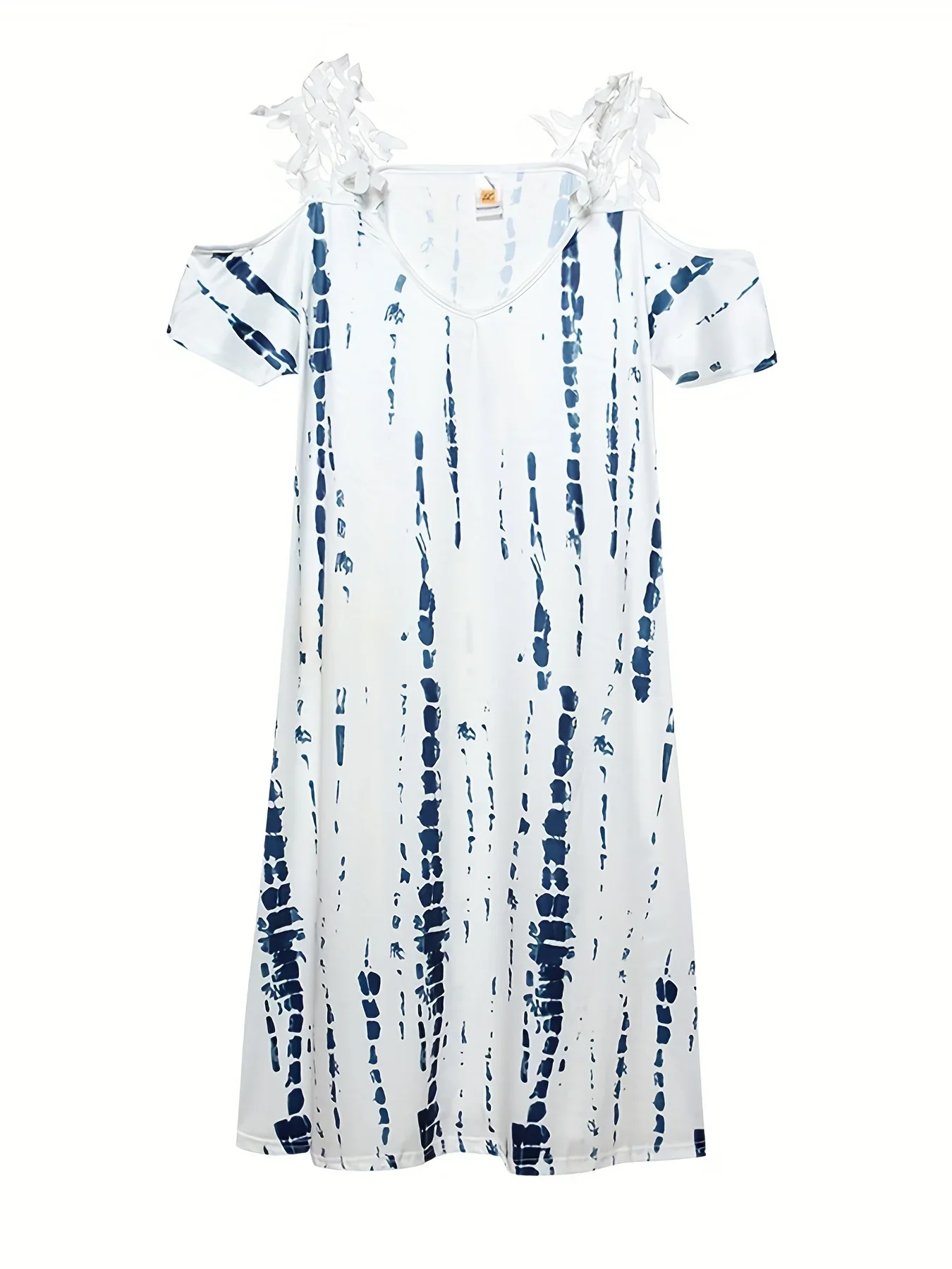 Damen Trägerloses Spitzenkleid mit Fledermausärmeln Bedruckter Rock 2026 Modisches Elegantes Maxikleid für Besondere Anlässe – Detail 12