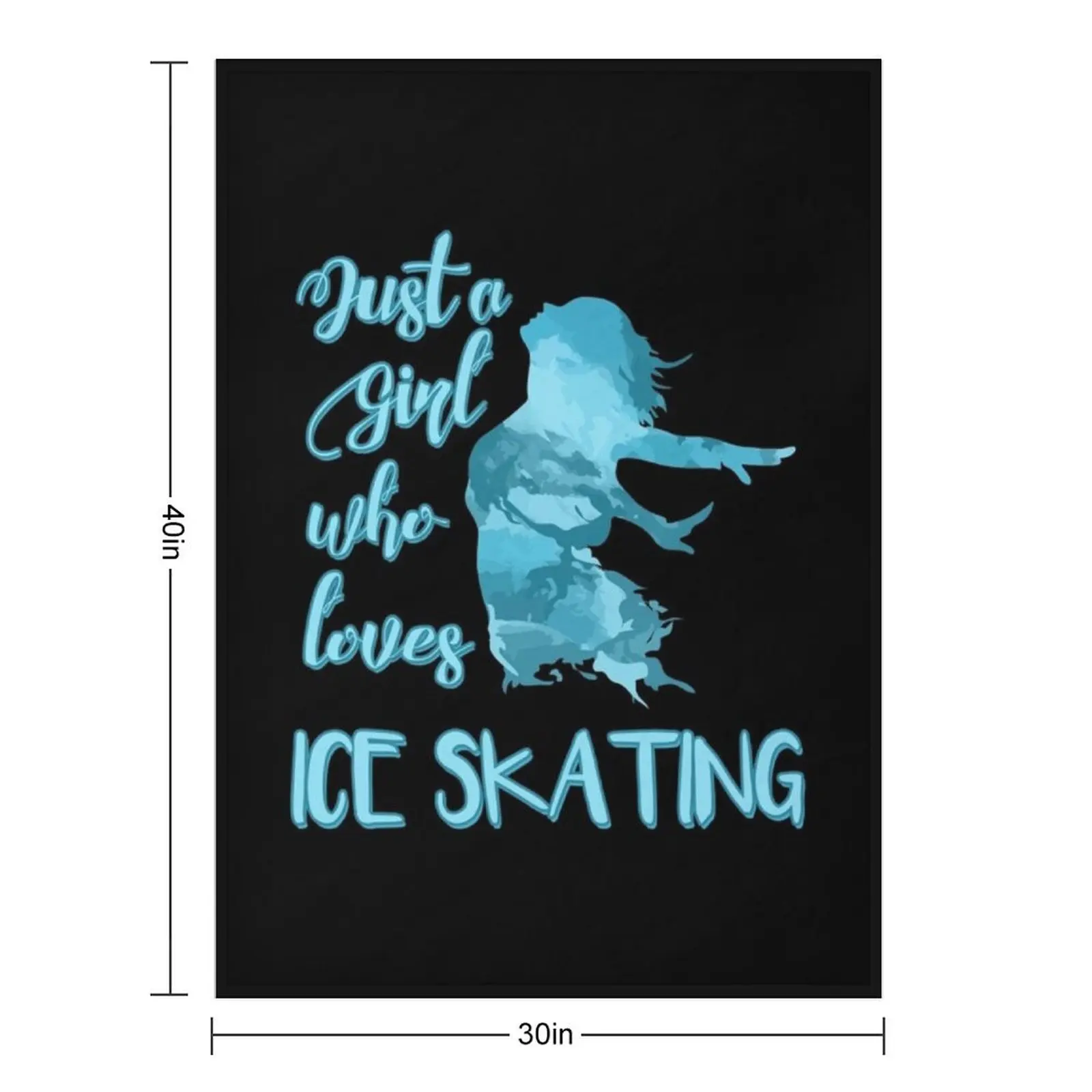 Just a Girl who Loves Ice Skating Figure Skater Throw Blanket Custom Heavy Comforter for sofa Soft Beds Blankets