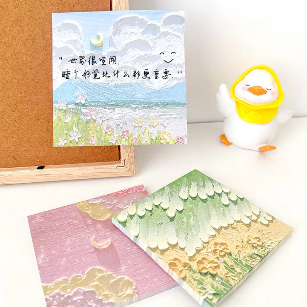 Memo Pad Landscape Sticky Notes Landscape Stereo Perception Sticky Note Paper Sticky Exquisite Note Pad Student Stationery