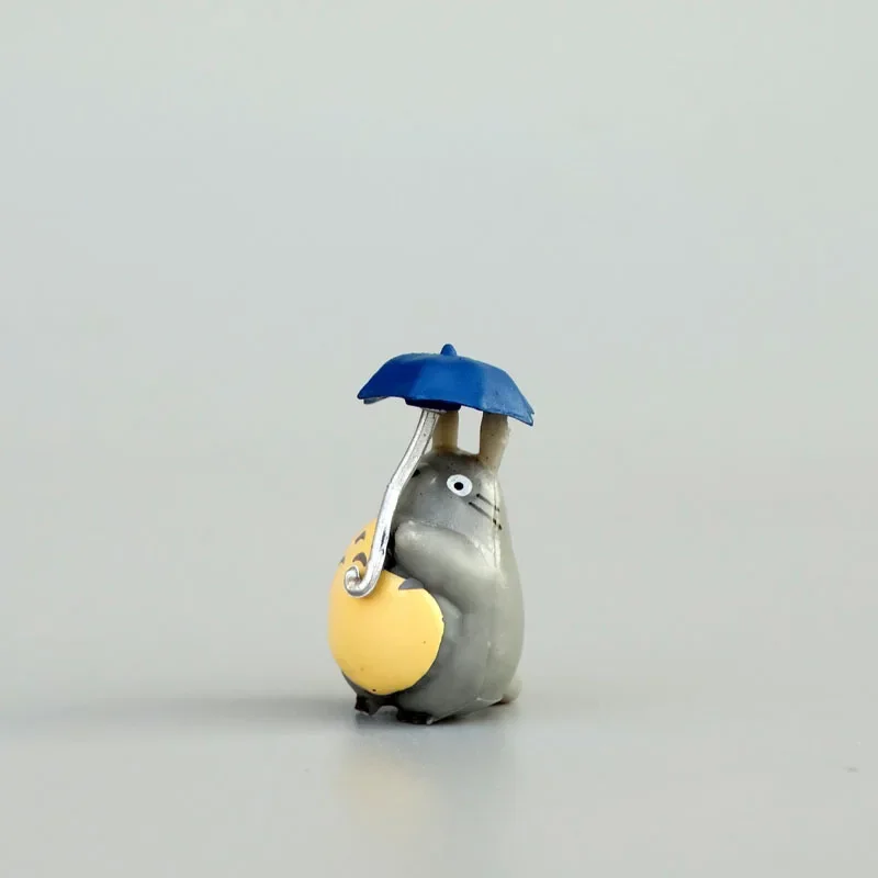12pcs/set Totoro Figure Mini Statue Cute Micro Landscape Car Ornament Miyazaki Hayao Series Kid Gift Decorative Collectible