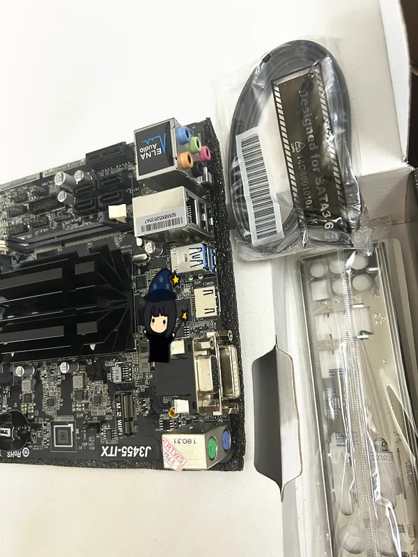 ل ASROCK J3455-ITX Mini-ITX اللوحة الأم إنتل رباعية النواة وحدة المعالجة المركزية J3455 DDR3 16GB المتكاملة إنتل HD الرسومات 500 USB 3.1