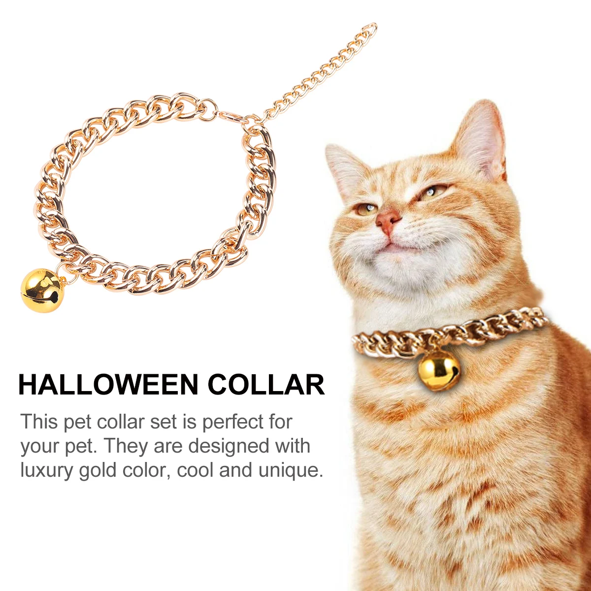 Cat Collars Bell Dog Decoration Pet Charms Necklaces for Small Dogs with Puppy Jewelry Large