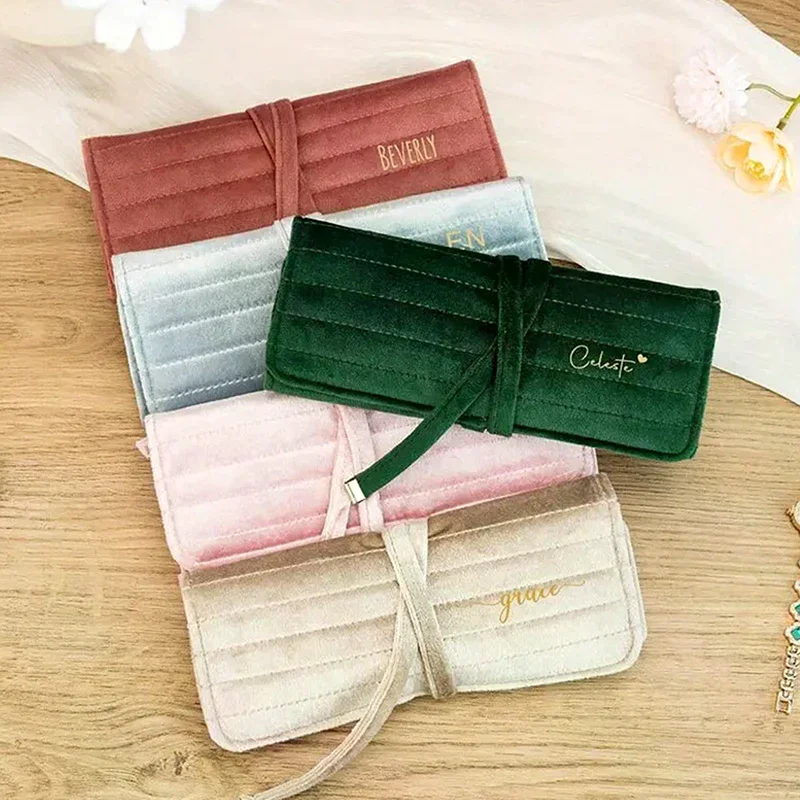 

Velvet Jewelry Bag Dark Green Earrings Storage Bag Jewelry Storage Bag Compact For Home Display Gift