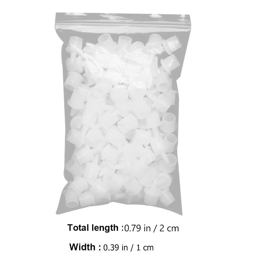 Aplicador de pontas de garrafa de cola para cílios, 100 peças, para arte em unhas, suprimentos de artesanato, extensor de cola, substituição de bico